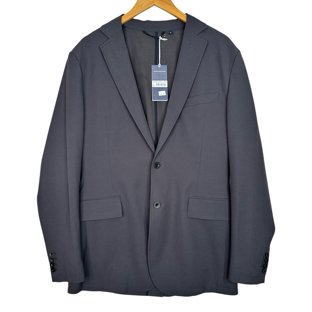 Vineyard Vines On The Go Blazer Lightweight Mens 38L Dark Night Gray Stretch NWT